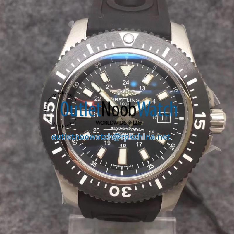 Replica Breitling Superocean II 44MM Y1739310/BF45/152S A20SS.1 GF Stainless Steel Black Dial Swiss 2824-2