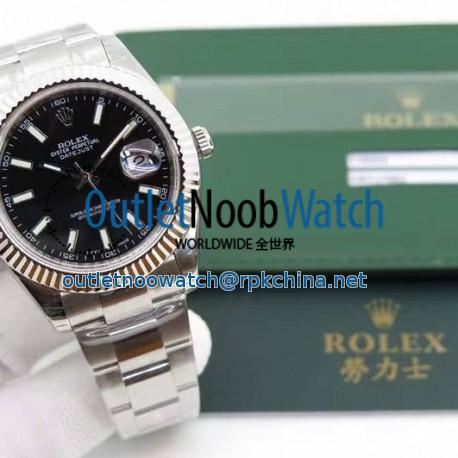 Replica Rolex Datejust II 116334 41MM EW Stainless Steel Black Dial Swiss 3136