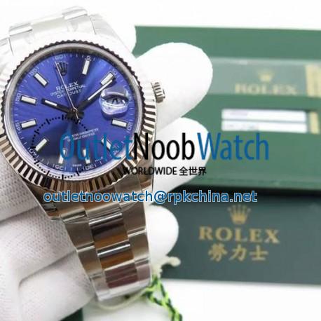 Replica Rolex Datejust II 116334 41MM EW Stainless Steel Blue Dial Swiss 3136