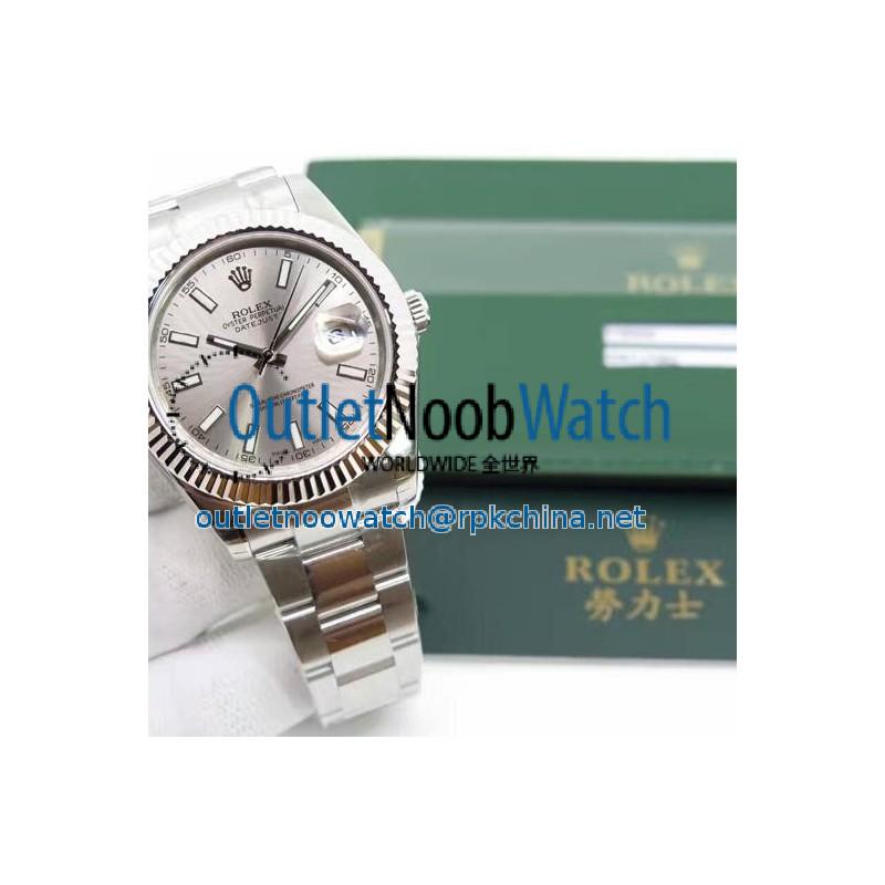 Replica Rolex Datejust II 116334 41MM EW Stainless Steel Anthracite Dial Swiss 3136