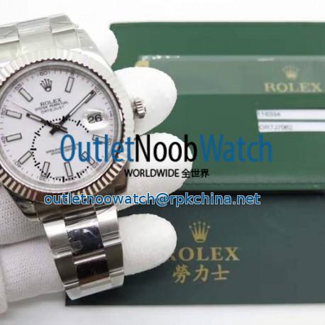 Replica Rolex Datejust II 116334 41MM EW Stainless Steel White Dial Swiss 3136