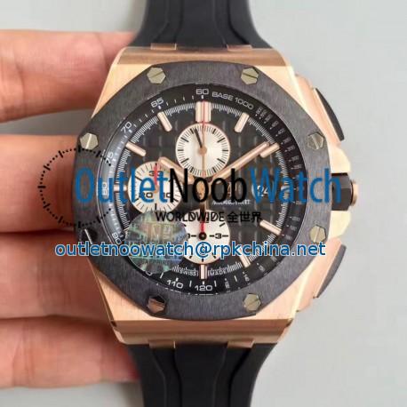 Replica Audemars Piguet Royal Oak Offshore 26401RO.OO.A002CA.01 JF V2 Rose Gold Black Dial Swiss 3126