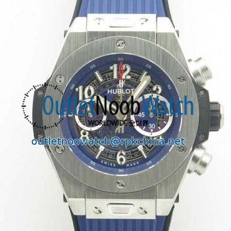 Replica Hublot Big Bang Unico Magic Sapphire 411.JX.1170.RX 3A Stainless Steel Blue Skeleton Dial Swiss HUB1242