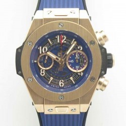 Replica Hublot Big Bang Unico Full Magic Gold 411.MX.1138.RX 3A Rose Gold Blue Skeleton Dial Swiss HUB1242