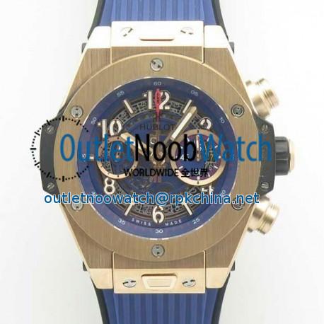 Replica Hublot Big Bang Unico Full Magic Gold 411.MX.1138.RX 3A Rose Gold Blue Skeleton Dial Swiss HUB1242