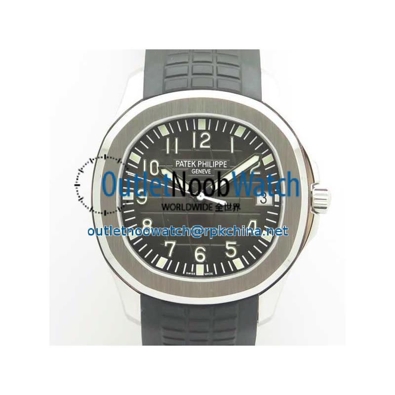 Replica Patek Philippe Aquanaut Jumbo 5167A-001 ZF Stainless Steel Black Dial Swiss 324SC