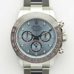 Replica Rolex Daytona Cosmograph 116506 AR V2 Stainless Steel 904L Ice Blue Dial Swiss 4130 Run 6@SEC