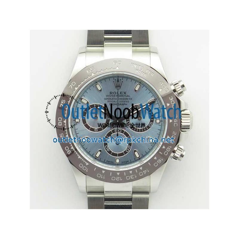 Replica Rolex Daytona Cosmograph 116506 AR V2 Stainless Steel 904L Ice Blue Dial Swiss 4130 Run 6@SEC