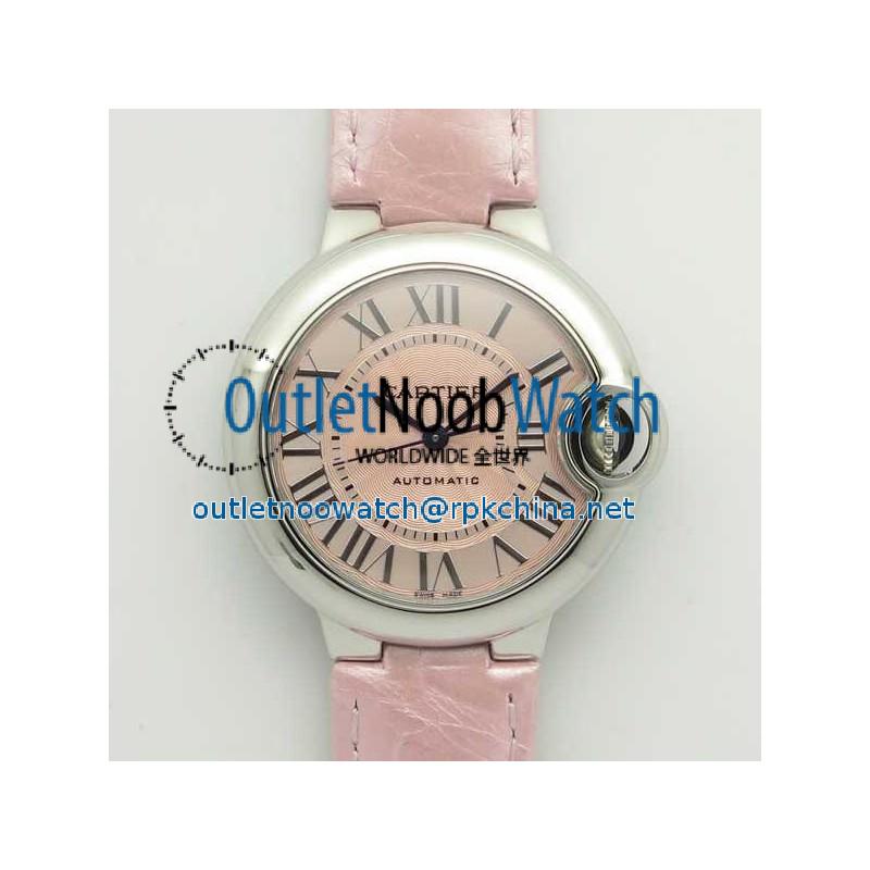 Replica Ballon Bleu De Cartier 33MM WSBB0002 AF Stainless Steel Pink Dial Seiko NH05A