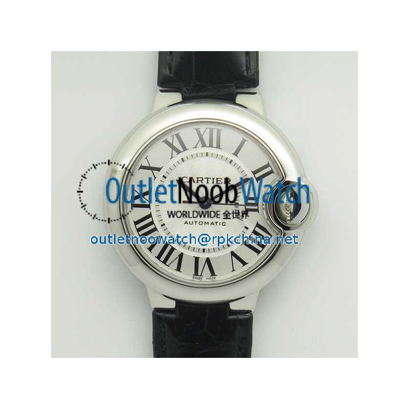 Replica Ballon Bleu De Cartier 33MM W6920085 AF Stainless Steel Silver Dial Seiko NH05A