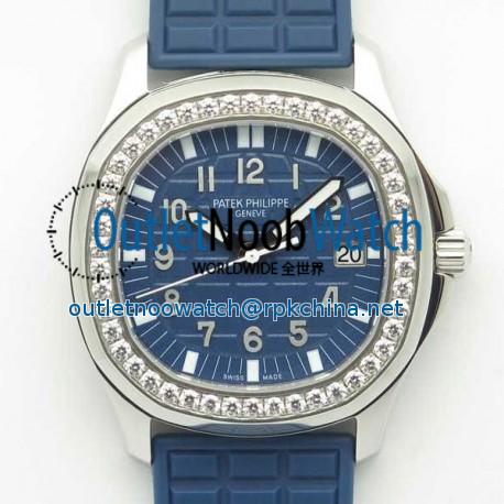 Replica Patek Philippe Aquanaut Luce Ladies 5067A-025 JJ Stainless Steel & Diamonds Blue Dial Swiss E23-250SC