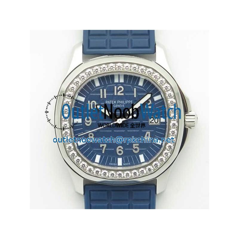 Replica Patek Philippe Aquanaut Luce Ladies 5067A-025 JJ Stainless Steel & Diamonds Blue Dial Swiss E23-250SC