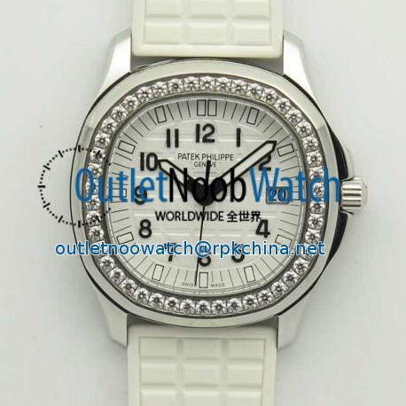 Replica Patek Philippe Aquanaut Luce Ladies 5067A-024 JJ Stainless Steel & Diamonds White Dial Swiss E23-250SC