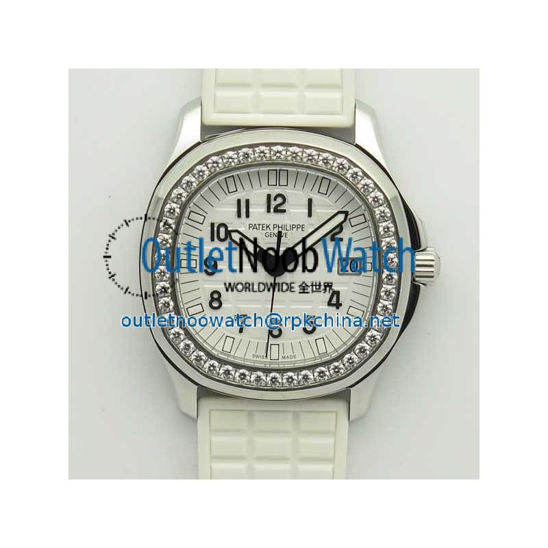 Replica Patek Philippe Aquanaut Luce Ladies 5067A-024 JJ Stainless Steel & Diamonds White Dial Swiss E23-250SC