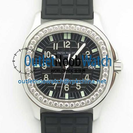 Replica Patek Philippe Aquanaut Luce Ladies 5067A-001 JJ Stainless Steel & Diamonds Black Dial Swiss E23-250SC