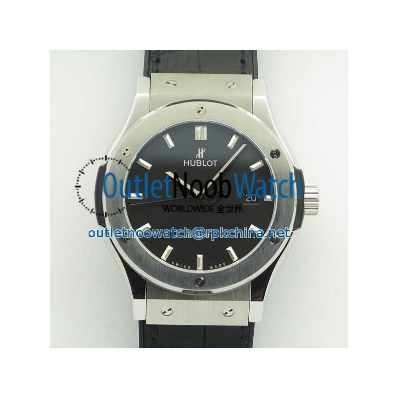 Replica Hublot Classic Fusion Titanium 42MM 511.NX.1171.LR F16 Titanium Black Dial Swiss 2892