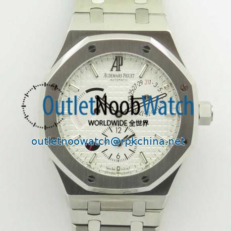 Replica Audemars Piguet Royal Oak GMT 41MM 26120 TWA Stainless Steel White Dial Swiss 2329