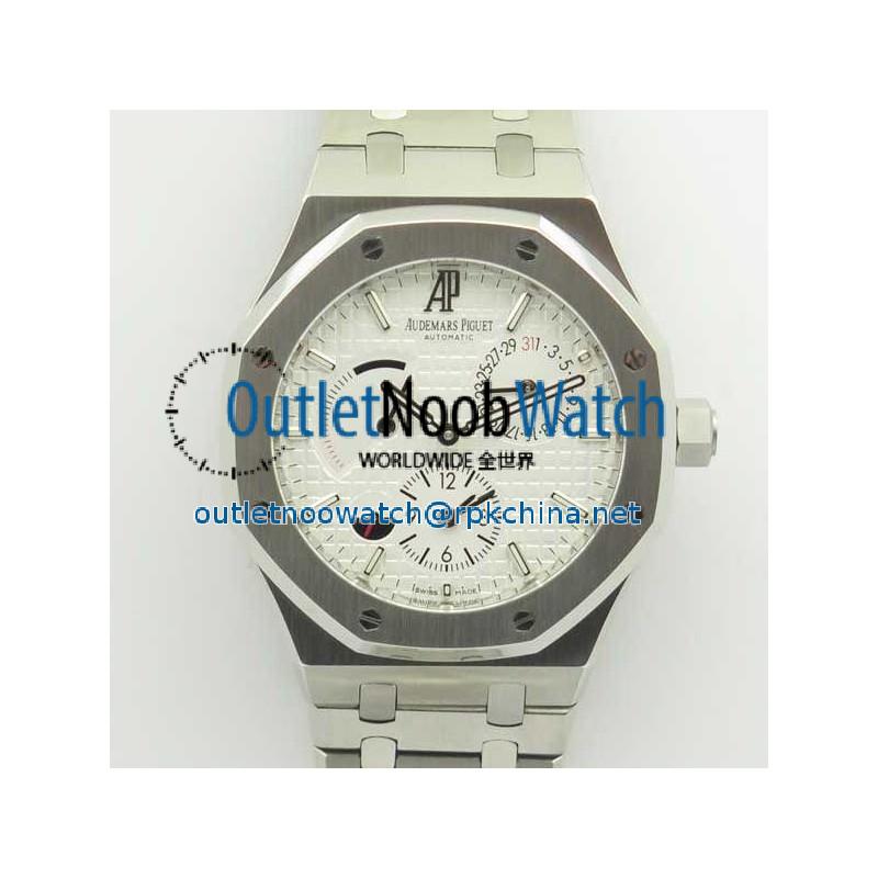 Replica Audemars Piguet Royal Oak GMT 41MM 26120 TWA Stainless Steel White Dial Swiss 2329