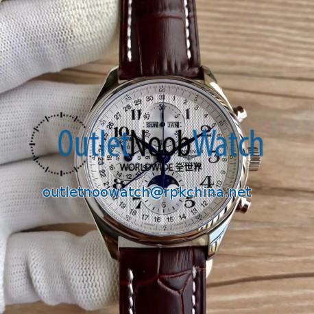 Replica Longines Master Collection Moonphase Chronograph L2.673.4.78.3 JF Stainless Steel White Dial Swiss 7751