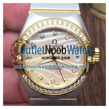 Replica Omega Constellation Double Eagle Lady 27MM Stainless Steel & Yellow Gold Gold Dial Swiss 8520