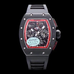 Replica Richard Mille RM011 Felipe Massa Chronograph Limited Edition KV Ceramic Red  Skeleton Dial Swiss 7750