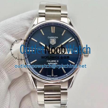 Replica Tag Heuer Carrera Calibre 5 Day-Date 41MM WAR201E.BA0723 N Stainless Steel Blue Dial Swiss 2836-2