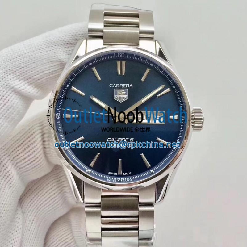 Replica Tag Heuer Carrera Calibre 5 Day-Date 41MM WAR201E.BA0723 N Stainless Steel Blue Dial Swiss 2836-2