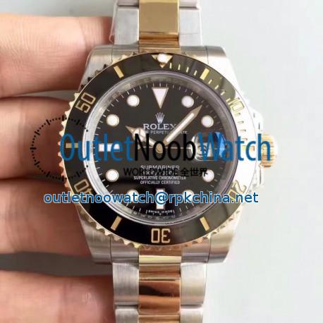 Replica Rolex Submariner Date 116613LN 2018 N V8S 24K Yellow Gold Wrapped & Stainless Steel Black Dial Swiss 3135