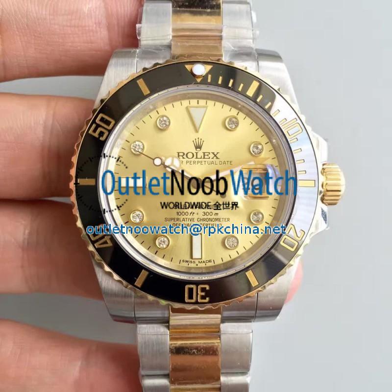 Replica Rolex Submariner Date 116613LN 2018 N V8S 24K Yellow Gold Wrapped & Stainless Steel Champagne Dial Swiss 3135