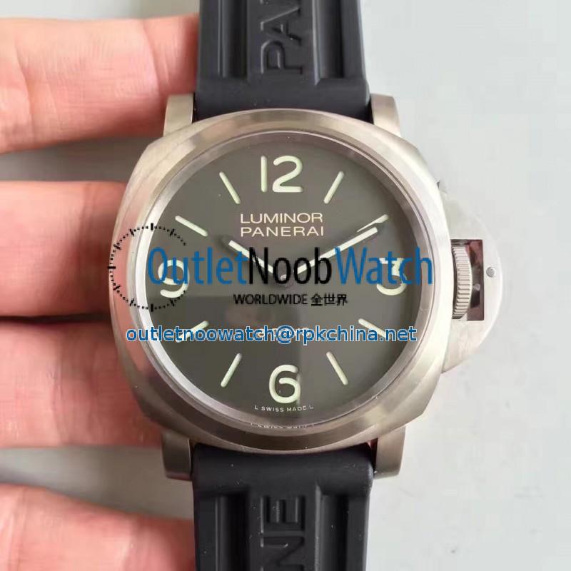 Replica Panerai Luminor 8 Days Titanio PAM564 ZF Titanium Brown Dial Swiss P5000