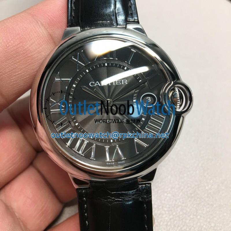 Replica Ballon Bleu De Cartier 42MM WSBB0003 AF Stainless Steel Anthracite Dial Swiss 2892