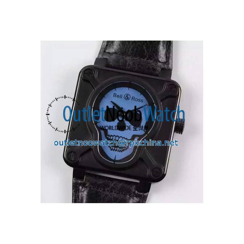 Replica Bell & Ross BR 01 Skull PVD Blue Dial M9015