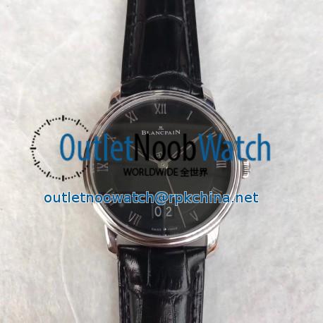 Replica Blancpain Villeret Grande Date 6669-1127-55B HG V2 Stainless Steel Black Dial Swiss 6950