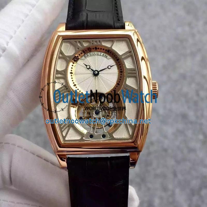 Replica Breguet Heritage 5497 Tourbillon 5497BR/12/9V6 N Rose Gold Silver Dial Swiss Tourbillon