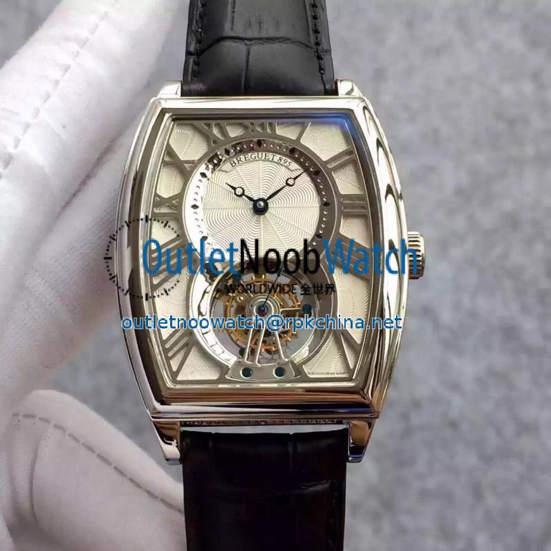 Replica Breguet Heritage 5497 Tourbillon 5497PT/12/9V6 N Stainless Steel Silver Dial Swiss Tourbillon