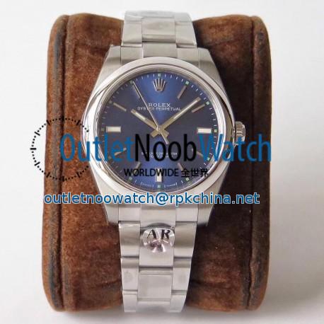 Replica Rolex Oyster Perpetual 39 114300 AR Stainless Steel 904L Blue Dial Swiss 3132