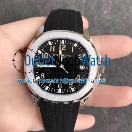 Replica Patek Philippe Aquanaut Jumbo 5167A-001 KM Stainless Steel Black Dial Swiss 324SC