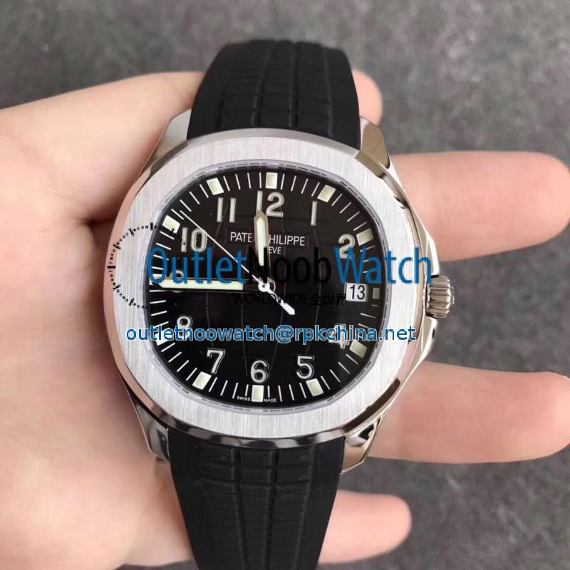 Replica Patek Philippe Aquanaut Jumbo 5167A-001 KM Stainless Steel Black Dial Swiss 324SC