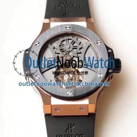 Replica Hublot Big Bang Tourbillon N Rose Gold Stainless Steel Dial Swiss Tourbillon