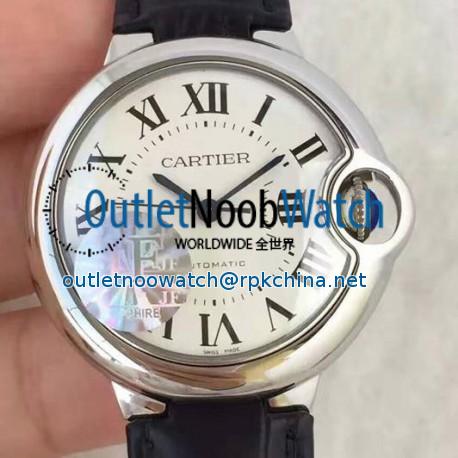 Replica Cartier Ballon Bleu 36MM JF Stainless Steel White Dial M9015