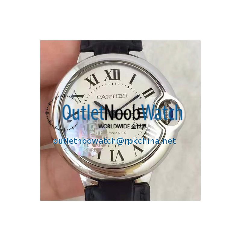 Replica Cartier Ballon Bleu 36MM JF Stainless Steel White Dial M9015