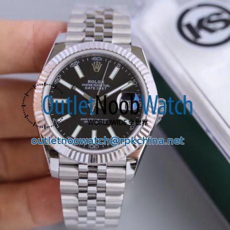 Replica Rolex Datejust II 126334 41MM KS Stainless Steel Black Dial Swiss 2836-2