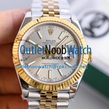 Replica Rolex Datejust II 116333 41MM KS Stainless Steel & Yellow Gold Rhodium Dial Swiss 2836-2