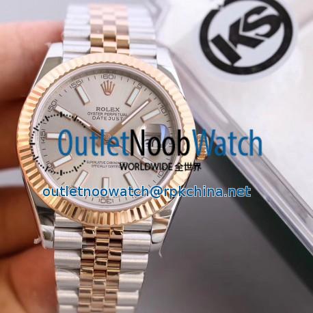 Replica Rolex Datejust II 116333 41MM KS Stainless Steel & Rose Gold Rhodium Dial Swiss 2836-2