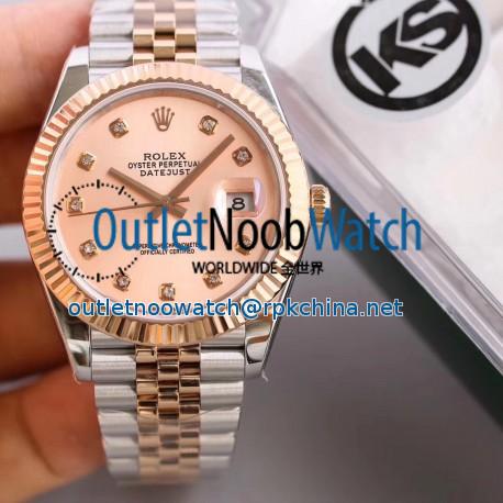 Replica Rolex Datejust II 116333 41MM KS Stainless Steel & Rose Gold Pink Mother Of Pearl Dial Swiss 2836-2