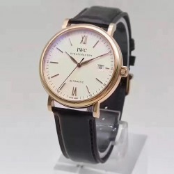 Replica IWC Portofino Automatic IW356504 MK Rose Gold White & Gold Dial Swiss 2892