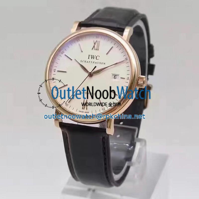 Replica IWC Portofino Automatic IW356504 MK Rose Gold White & Gold Dial Swiss 2892