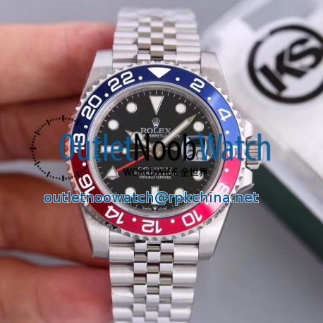 Replica Rolex GMT-Master II 126710BLRO KS Stainless Steel Black Dial Swiss 2836-2