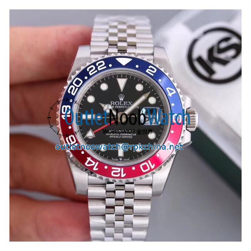 Replica Rolex GMT-Master II 126710BLRO KS Stainless Steel Black Dial Swiss 2836-2