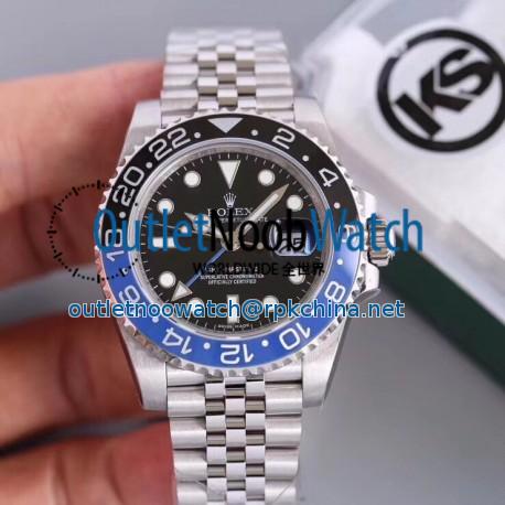 Replica Rolex GMT-Master II 116710BLNR KS Stainless Steel Black Dial Swiss 2836-2